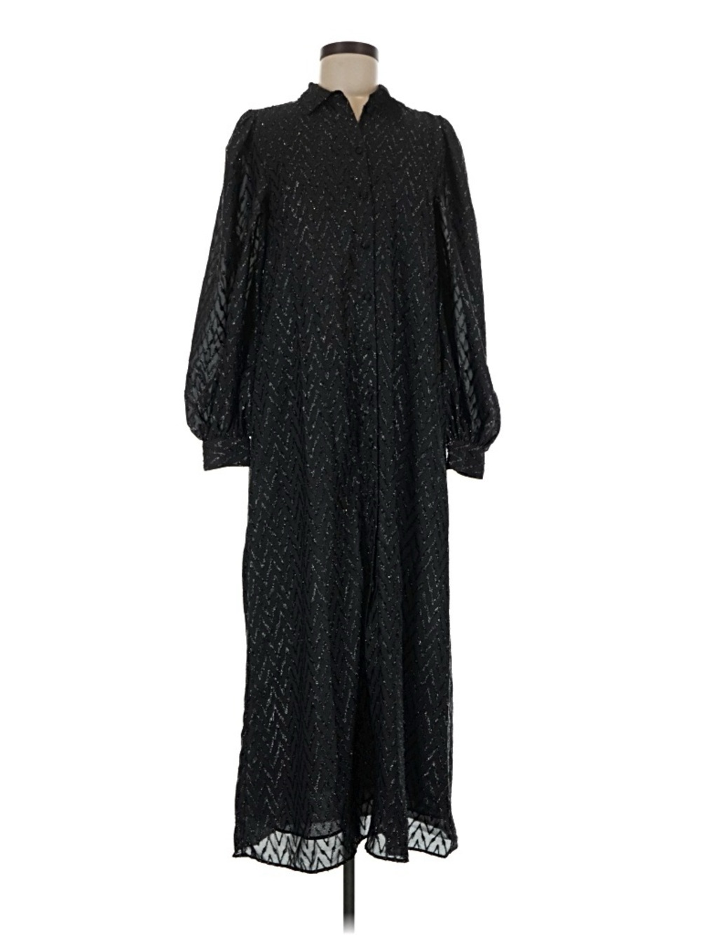 Zara Black Maxi Dress Lined M EUC